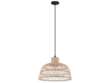 Eglo Ausnby 1-Light Black Brown Bowl Pendant EGL43285A