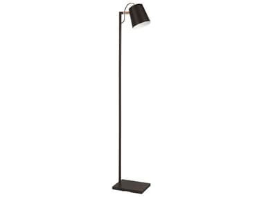 Eglo Lacey Structured Black Natural Wood Floor Lamp EGL43614A