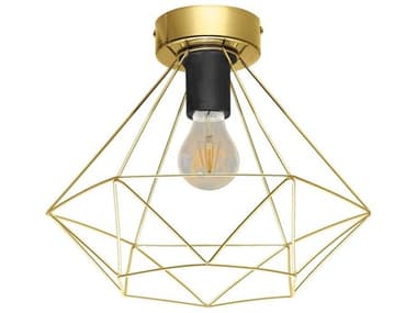 Eglo Tarbes 1-Light Brushed Brass Flush Mount EGL43678A