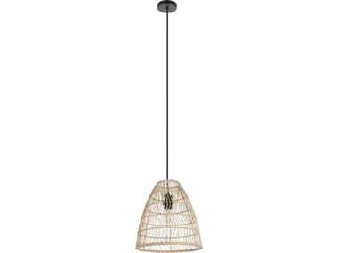 Eglo Ayesgarth 1-Light Black Brown Pendant EGL43866A