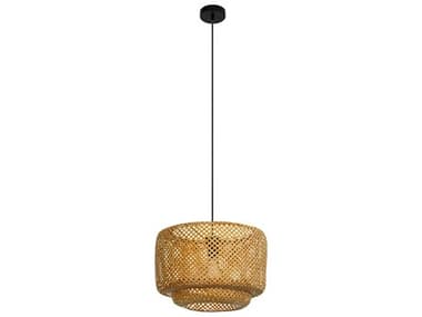 Eglo Hettonle 1-Light Natural Bamboo Brown Pendant EGL43868A