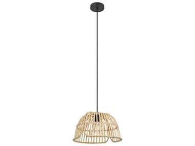 Eglo Glyneath 1-Light Black Brown Dome Pendant EGL43873A