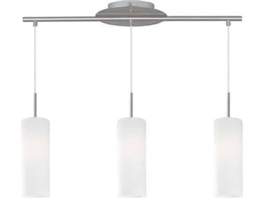 Eglo Troy 3-Light Matte Nickel Cylinder Island Pendant EGL85978A