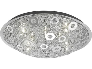 Eglo Cromer 12-Light Chrome Bowl Flush Mount EGL90149A
