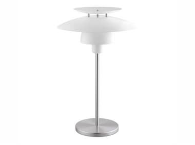 Eglo Brenda Satin Nickel White Metal Table Lamp EGL98109A
