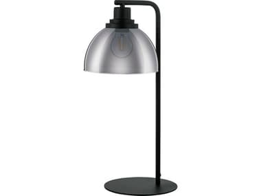 Eglo Belser Black Metallic Smoked Glass Table Lamp EGL98386A