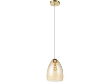 Eglo Alobrase 1-Light Brushed Gold Bell Mini Pendant EGL98647A