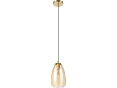 Eglo Alobrase 1-Light Brushed Gold Bell Mini Pendant EGL98648A