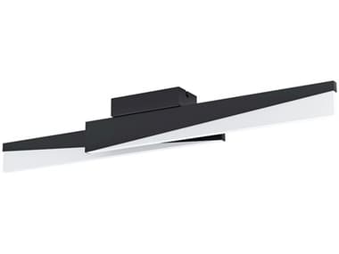 Eglo Isidro 1-Light Structured Black Linear Flush Mount EGL99561A