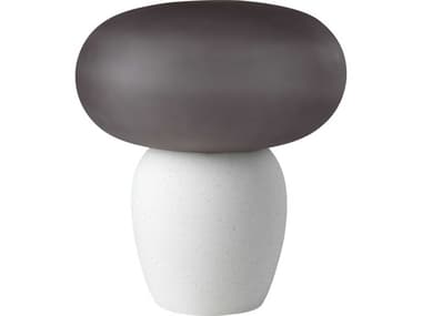 Eglo Cahuama Speckled White Frosted Grey Glass Black Table Lamp EGL99825A