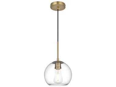 Elegant Lighting Baxter 1-Light Satin Gold Globe Mini Pendant EGLD2206SG