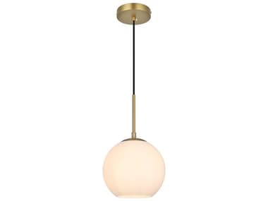 Elegant Lighting Baxter 1-Light Satin Gold Globe Mini Pendant EGLD2207SG