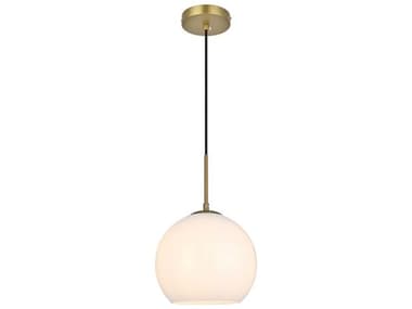 Elegant Lighting Baxter 1-Light Satin Gold Globe Mini Pendant EGLD2213SG