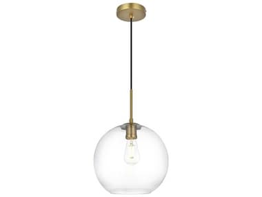 Elegant Lighting Baxter 1-Light Satin Gold Globe Mini Pendant EGLD2224SG