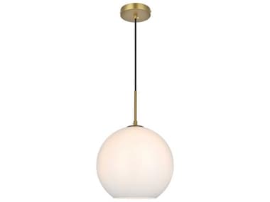 Elegant Lighting Baxter 1-Light Satin Gold Globe Mini Pendant EGLD2225SG