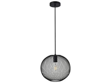 Elegant Lighting Keller 13" 1-Light Black Globe Pendant EGLD2250BK