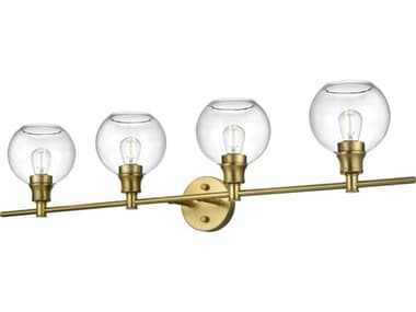 Elegant Lighting Collier 4-Light Satin Gold Vanity Light EGLD2322SG