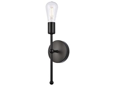 Elegant Lighting Keely 1-Light Black Wall Sconce EGLD2356BK