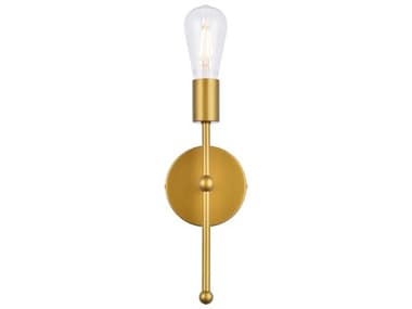 Elegant Lighting Keely 12" Tall 1-Light Brass Wall Sconce EGLD2356BR