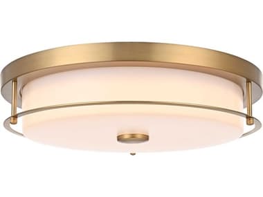 Elegant Lighting Kolson 1-Light Satin Gold Round Flush Mount EGLD304F16SG