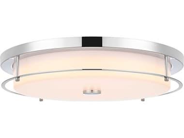 Elegant Lighting Kolson 1-Light Chrome Round Flush Mount EGLD304F20C