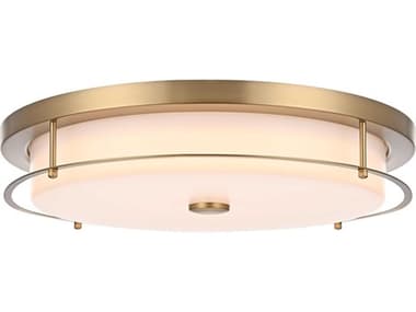 Elegant Lighting Kolson 1-Light Satin Gold Round Flush Mount EGLD304F20SG