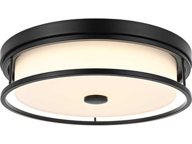 Elegant Lighting Kolson Black Round Flush Mount EGLD305F16BK