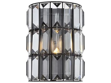 Elegant Lighting Blair 9" Tall 1-Light Oil Rubbed Bronze Clear Crystal Wall Sconce EGLD5002W8ORB