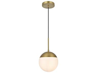 Elegant Lighting Eclipse 1-Light Satin Gold Globe Mini Pendant EGLD6026SG