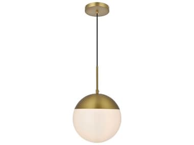 Elegant Lighting Eclipse 1-Light Satin Gold Globe Mini Pendant EGLD6032SG