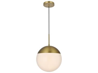 Elegant Lighting Eclipse 1-Light Satin Gold Globe Mini Pendant EGLD6038SG