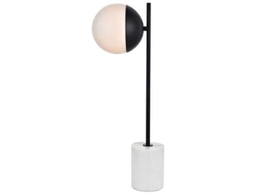 Elegant Lighting Eclipse Black Glass Table Lamp EGLD6104BK