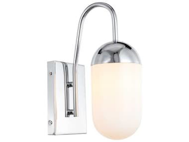Elegant Lighting Kace 13" Tall 1-Light Chrome Glass LED Wall Sconce EGLD6171C