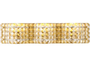 Elegant Lighting Ollie 20" Wide 3-Light Brass Crystal Vanity Light EGLD7016BR
