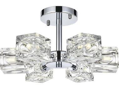 Elegant Lighting Lyra 6-Light Chrome Semi Flush Mount EGLD920F14C