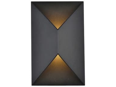 Elegant Lighting Raine Black Glass LED Outdoor Wall Light EGLDOD4022BK