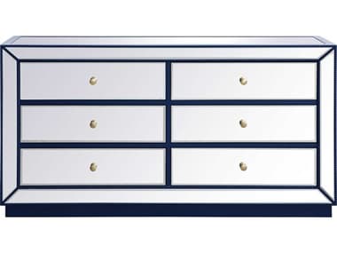 Elegant Lighting Remi Blue Six-Drawer Double Dresser EGMF53036BL