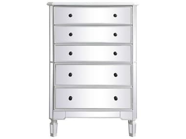 Elegant Lighting Contempo Antique White Five-Drawer Chest of Drawers EGMF61026AW