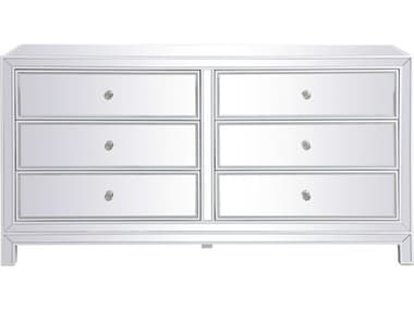 Elegant Lighting Reflexion 60" Wide 6-Drawers Double Dresser EGMF72036WH