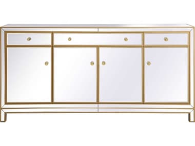 Elegant Lighting Reflexion 72'' Gold Credenza Sideboard EGMF72072G
