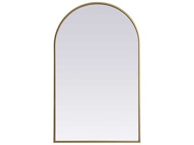 Elegant Lighting Ayra Brass 22''W x 36''H Arch Wall Mirror EGMR1A2236BRS