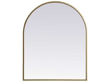 Elegant Lighting Ayra Brass 24''W x 30''H Arch Wall Mirror EGMR1A2430BRS