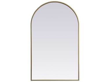 Elegant Lighting Ayra Brass 24''W x 40''H Arch Wall Mirror EGMR1A2440BRS