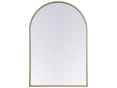 Elegant Lighting Ayra Brass 27''W x 40''H Arch Wall Mirror EGMR1A2740BRS