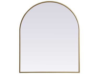 Elegant Lighting Ayra Brass 30''W x 36''H Arch Wall Mirror EGMR1A3036BRS