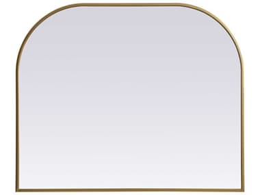 Elegant Lighting Blaire Brass 36''W x 30''H Arch Wall Mirror EGMR1B3630BRS