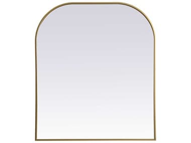Elegant Lighting Blaire Brass 36''W x 34''H Arch Wall Mirror EGMR1B3634BRS