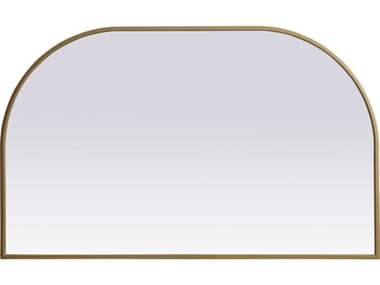 Elegant Lighting Blaire Brass 39''W x 24''H Arch Wall Mirror EGMR1B3924BRS
