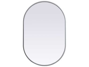 Elegant Lighting Asha Silver 20''W x 30''H Oval Wall Mirror EGMR2A2030SIL