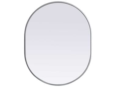 Elegant Lighting Asha Silver 24''W x 30''H Oval Wall Mirror EGMR2A2430SIL